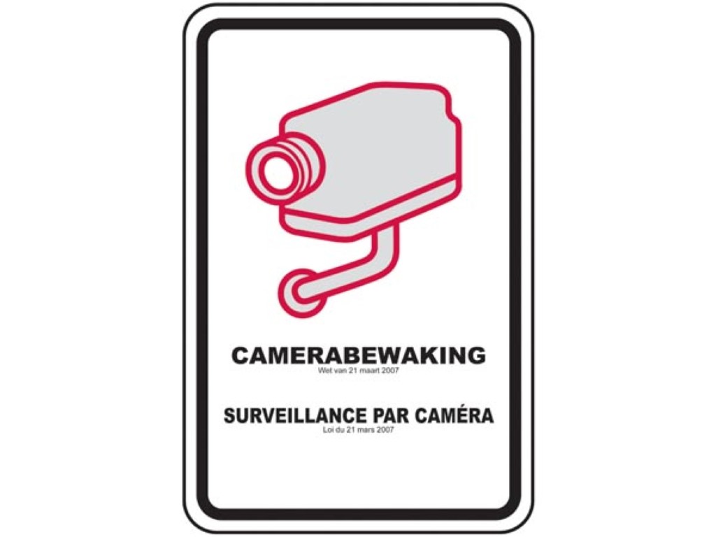 Panneau D'avertissement Videosurveillance - Belgique