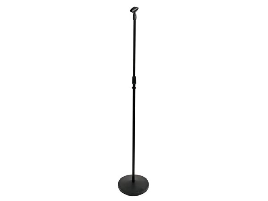 Microphone Stand, Black, Round Base
