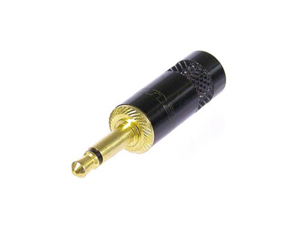 Rean - Mini Jack 3.5 Mm Mono Black Metal Body Gold Plated Contacts