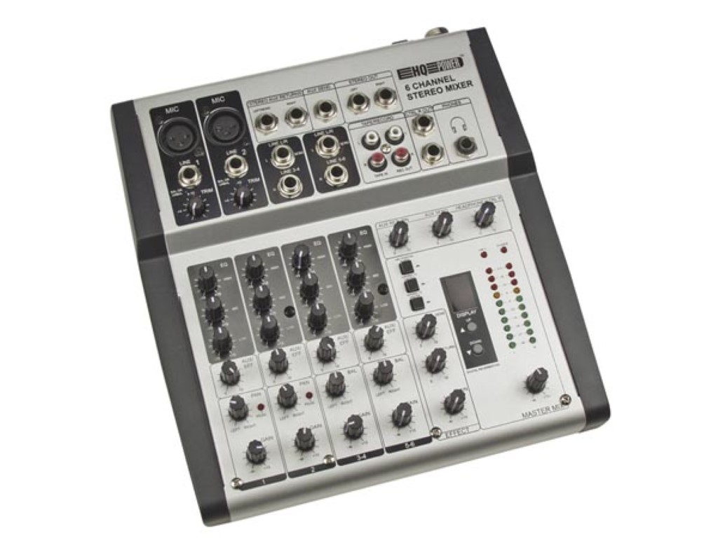 Professional Mixer - 6 Channel - Digital Reverb / Echo