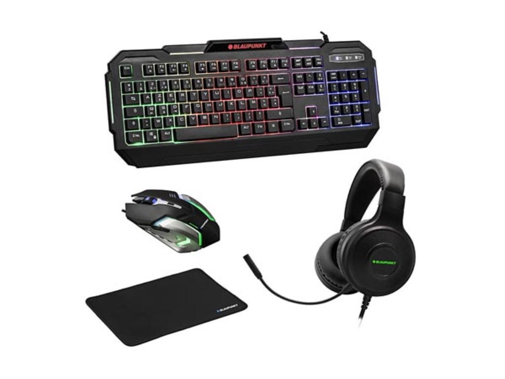 Gaming Set With Mouse - Keyboard - Bluetooth Headphone - Mousepad