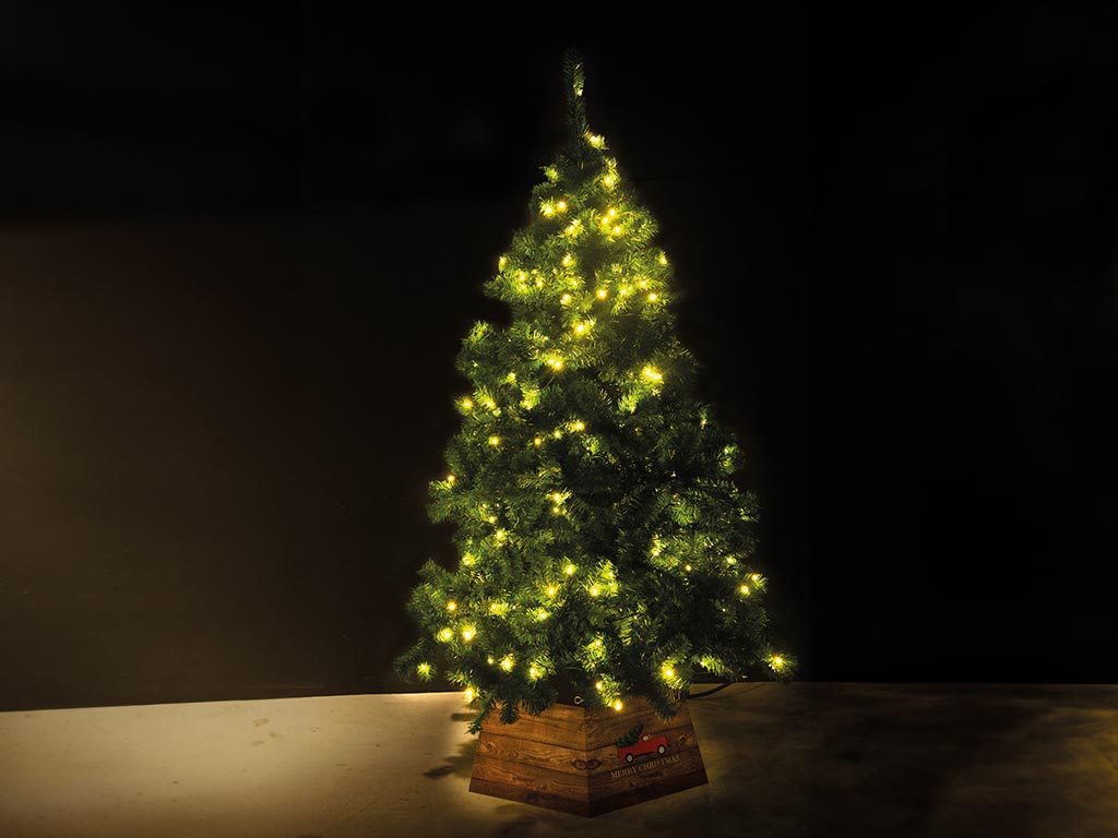 Festive Artificial Christmas Tree With LED Lighting, Easy Setup System, 180 Cm