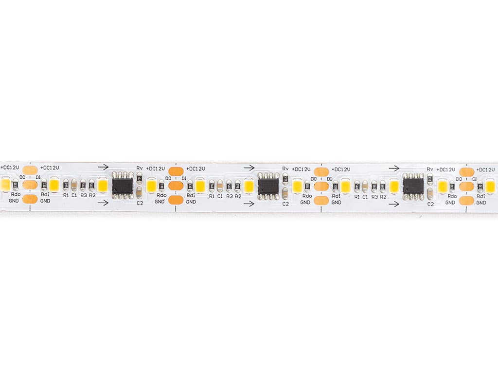 Flexible Digital LED Strip - White 2700K - 84 LEDs/m - 84 pixels/m - 5 m - 12V - IP20 - CRI90