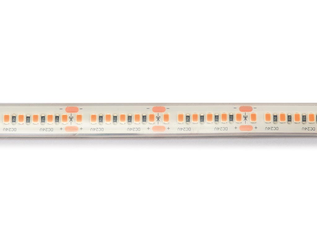 Flexible LED strip - white 2700K - 180 LEDs/m - 5 m - 24 V - IP68 - CRI90