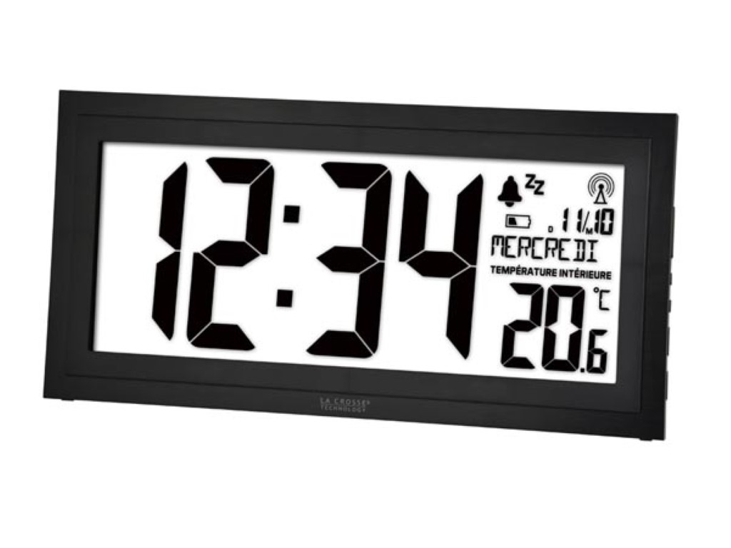 Dcf Wall Clock With Calendar, Temperature And Alarm