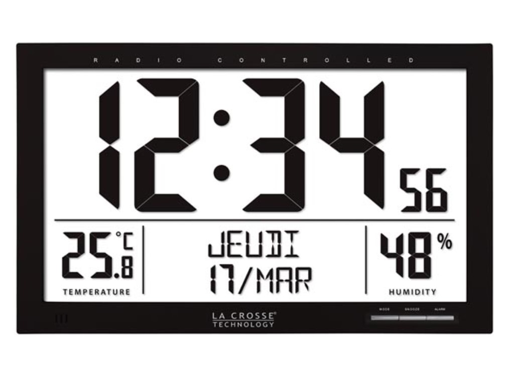 La Crosse - Dcf Clock With Calendar / Temperature / Humidity And Alarm