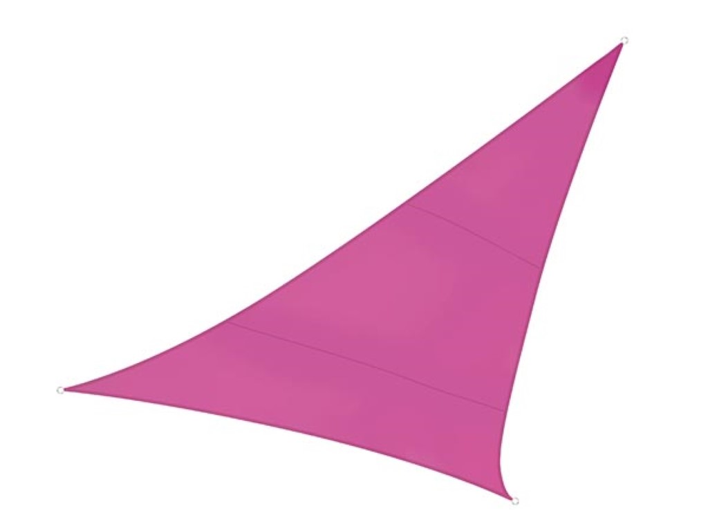 Shade Sail - Triangle 3.6 X 3.6 X 3.6m Colour Fuchsia