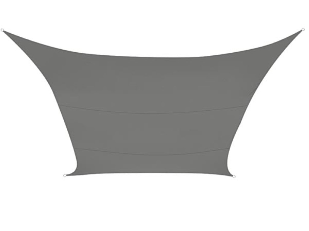Water-permeable Shade Sail - Square - 5 X 5 M - Colour: Charcoal
