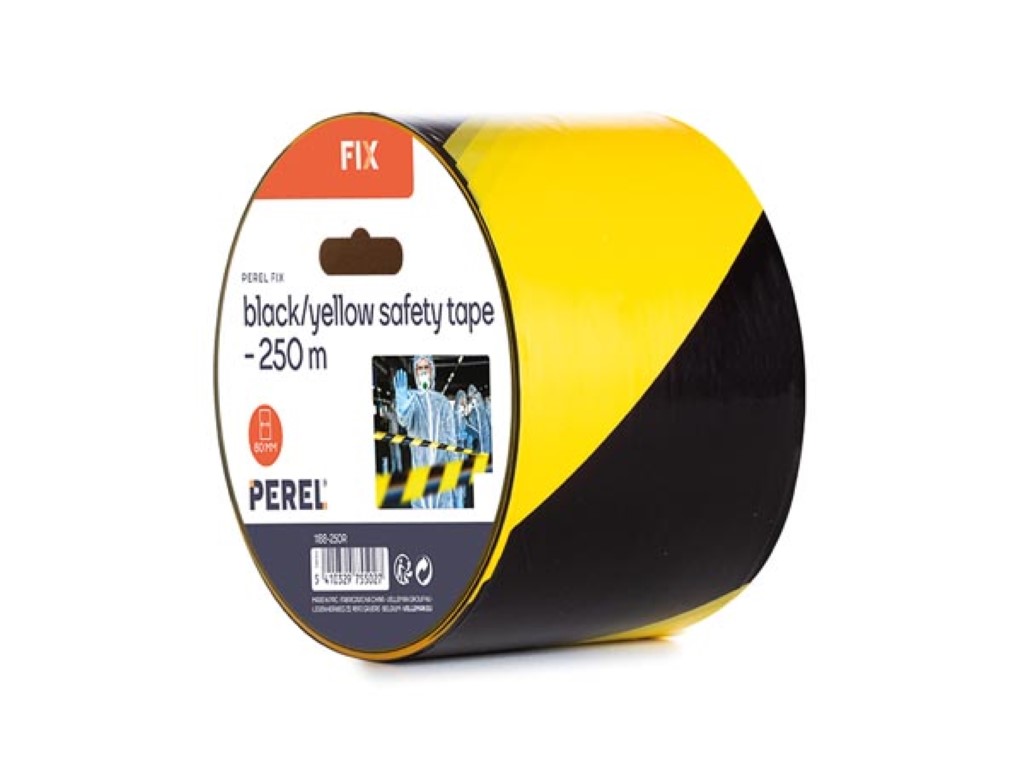 Black/yellow Safety Tape - 250 M - Reel