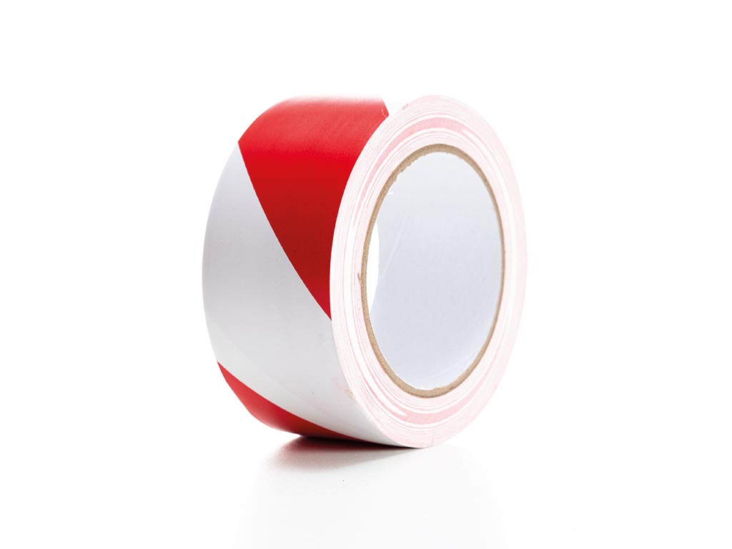 PVC Marking Tape 5cm X 33m - Red/white