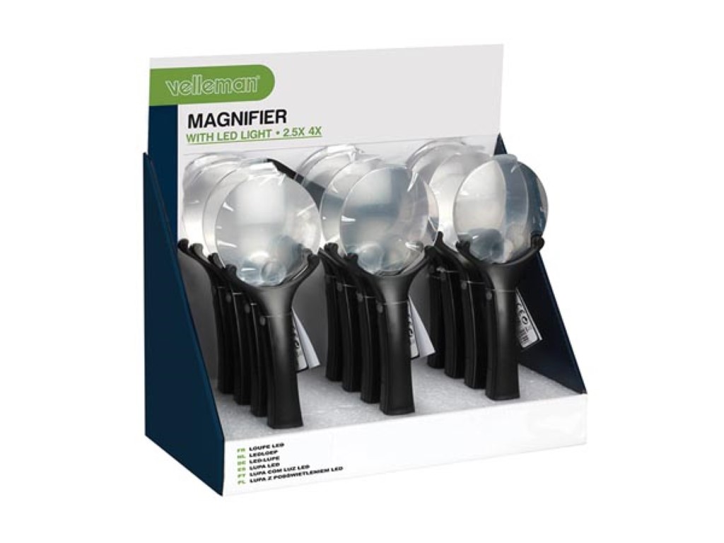 Led Magnifier 2.5x 4x - 12 Pcs. In The Display