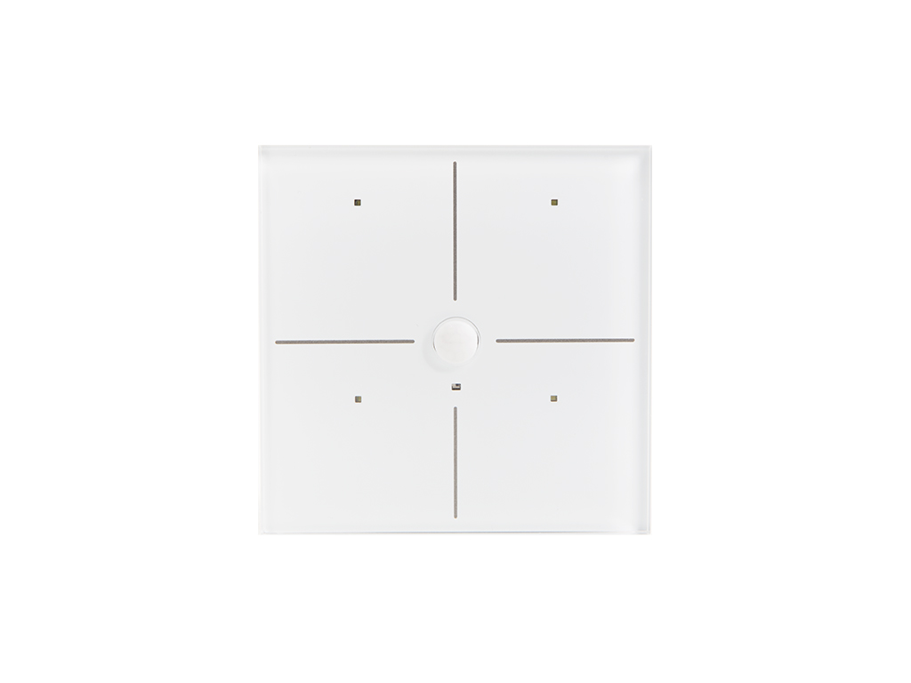 Glass Panel Control Module With 4 Touch Keys And Built-in Motion And Twilight Sensor (white Edition)